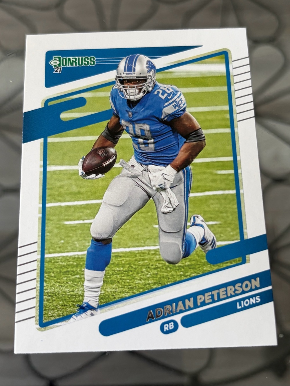 Adrian Peterson 2021 Panini Detroit Lions NFL Football Card